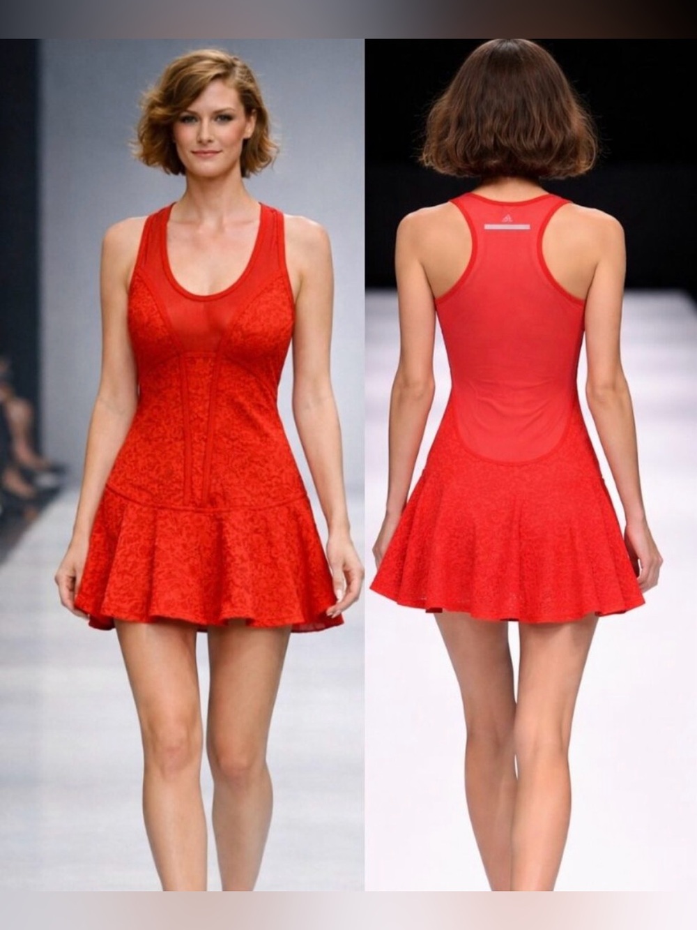 Like new Adidas Stella McCartney tennis dress / tomato red